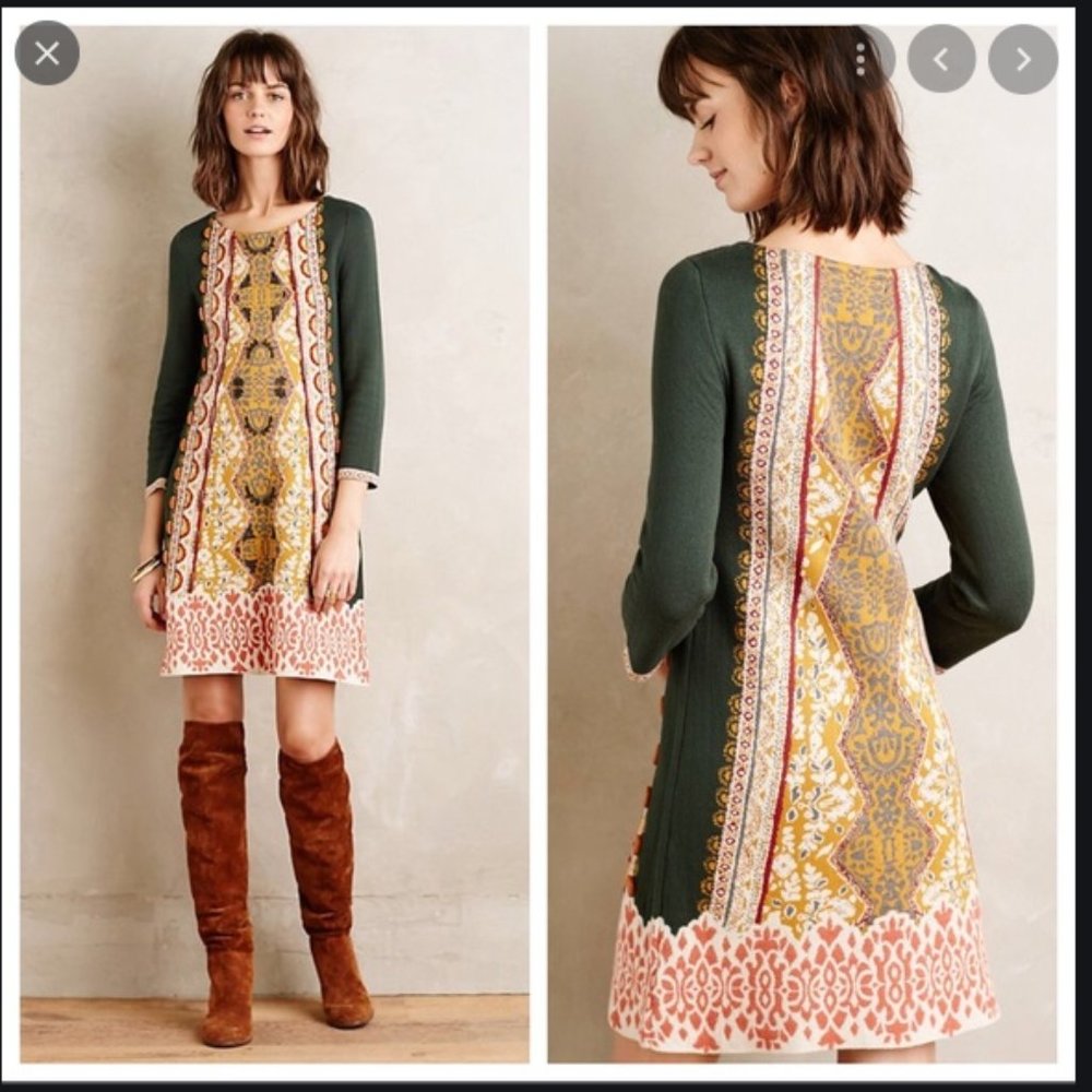 Anthropologie Knitted and Knotted Tunic Dress